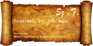 Szathmári Tímea névjegykártya